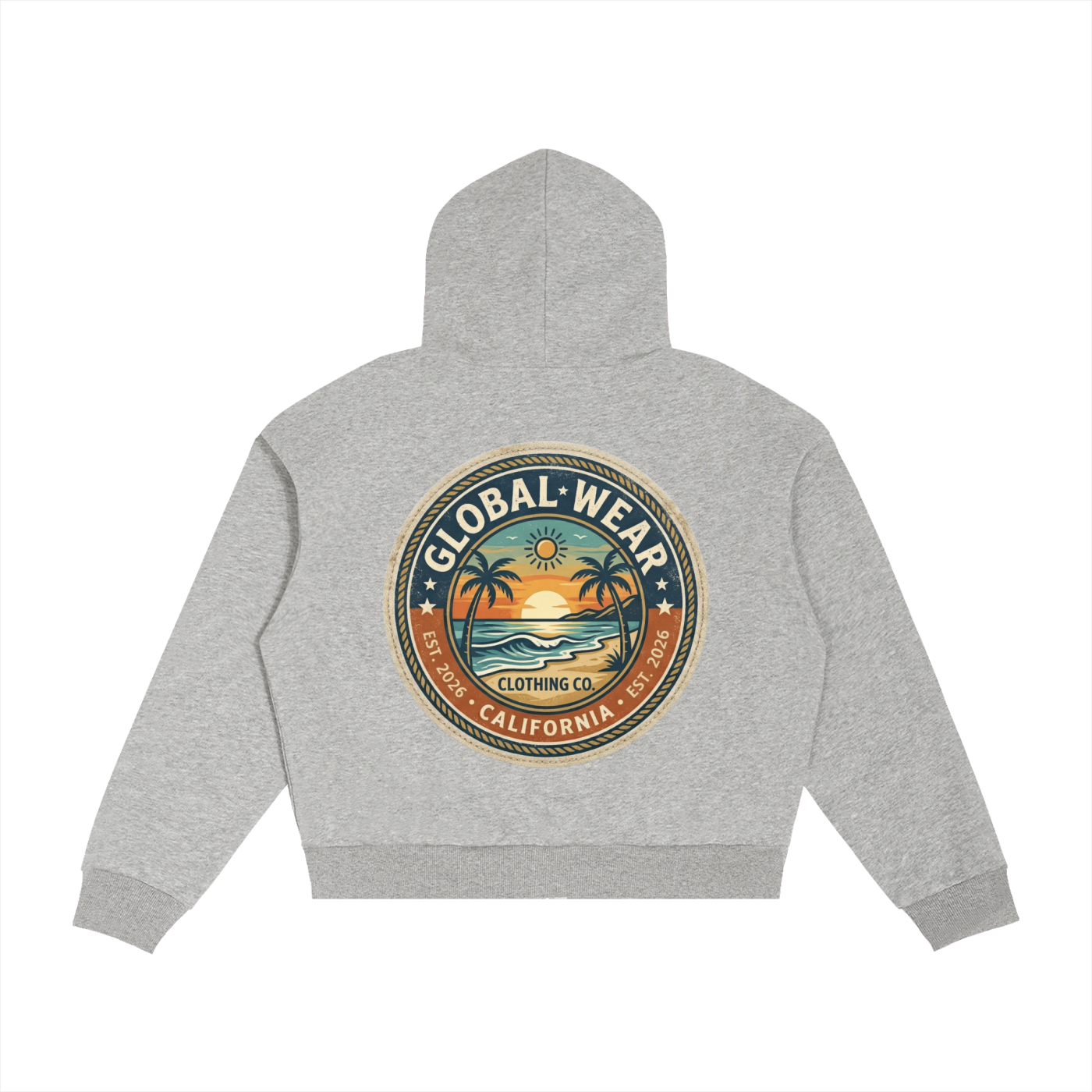 Global wear  Plaid Boxy Zip Hoodie